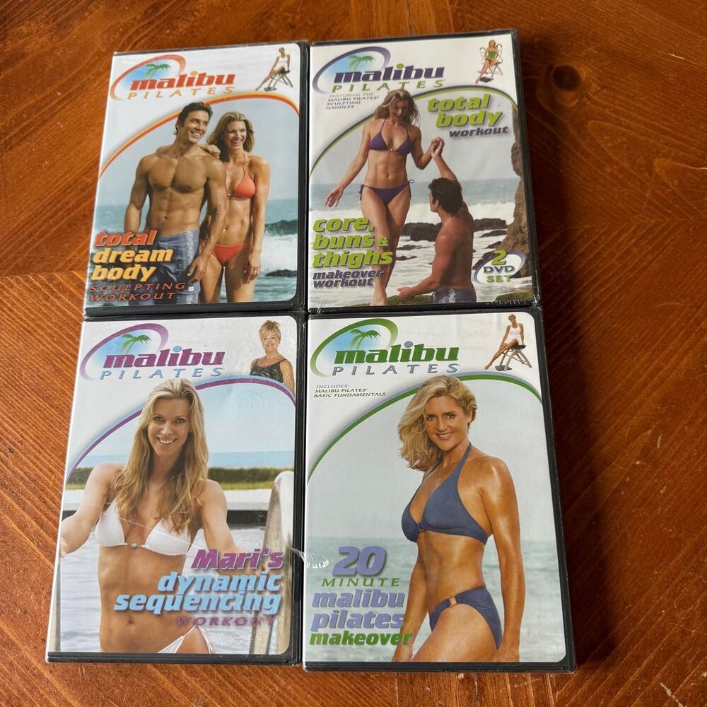 Malibu Pilates Exercise Workout DVD Lot of 4 Sealed 2007 2008